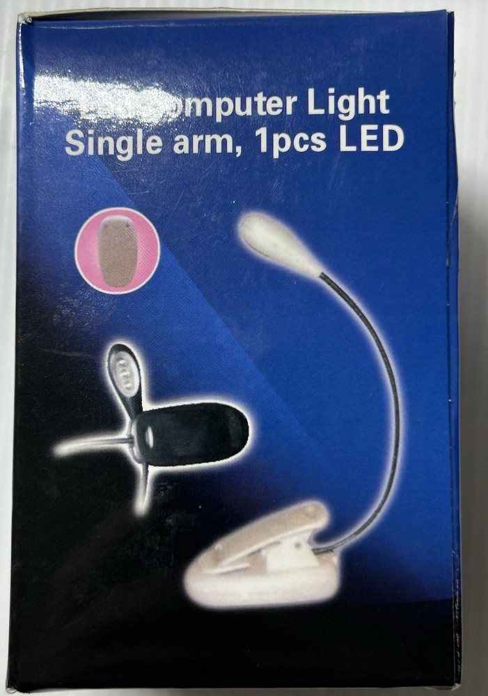 LED BOOK LIGHT 2 ARMS, 4 PCS LED