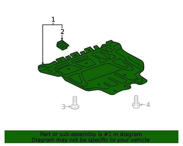 Genuine Audi Lower Shield 5QF-825-235-C