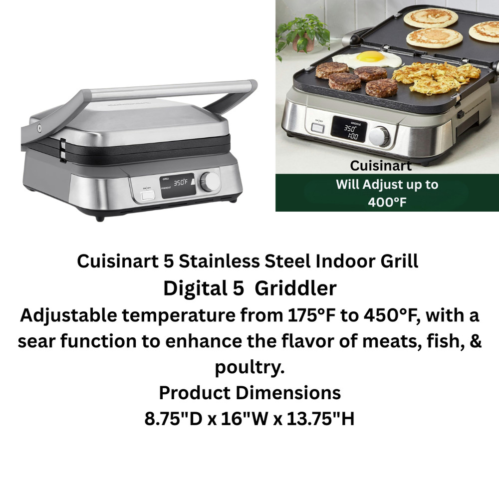 Cuisinart Bundle & Save – Griddler 5-in-1 Grill + 400W Hand Blender NEW