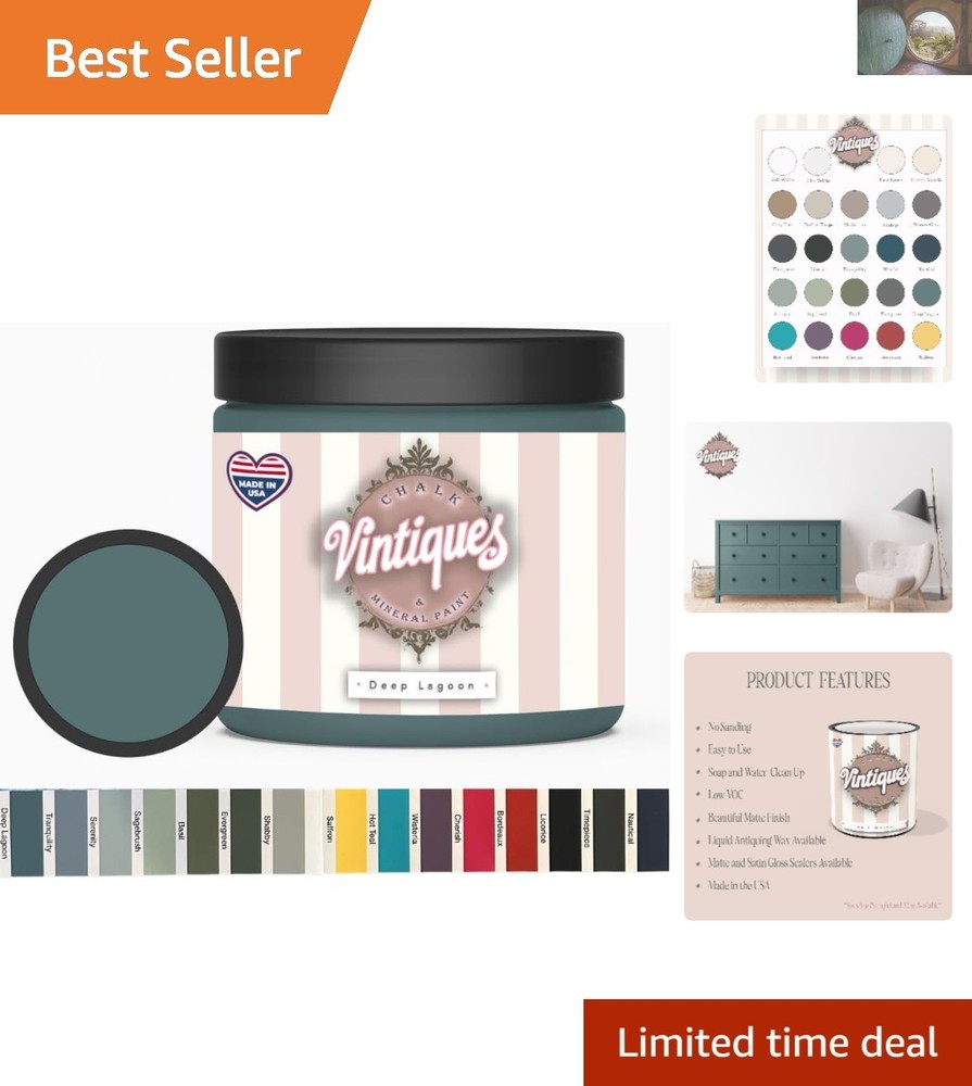 Transform Your Space with Deep Lagoon Chalk & Mineral Paint - Easy Application