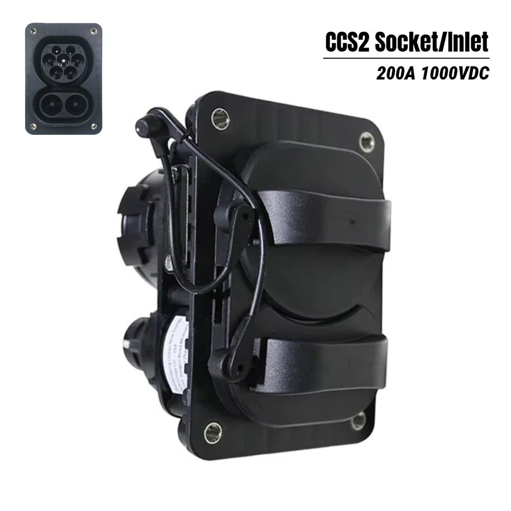 CCS2 EV Charging Inlet Port/Socket (EV Side), 200A 1000VDC Max, Without cable