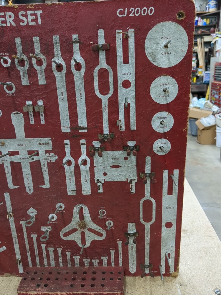SNAP-ON CJ 2000 PULLER SET WALL STORAGE RACK BOARD DISPLAY 31-3/4" X 23-3/4"