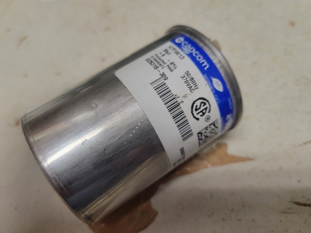 628318-309, Capcom RUN Capacitor 35UF At 370vac -Used- Tested.