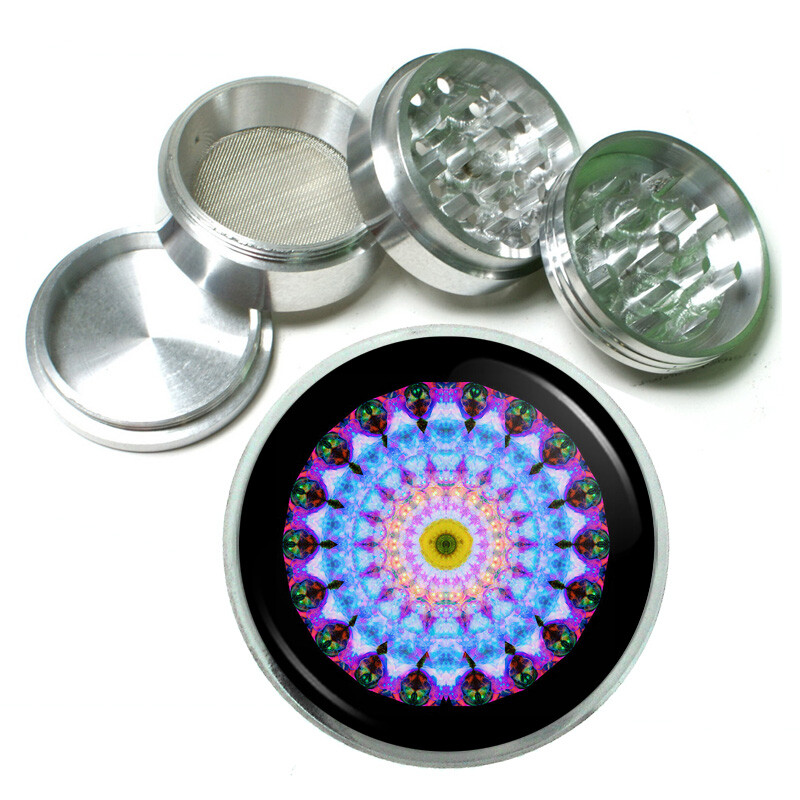 Chakra Art Em13  Titanium Herb Grinder 4 Piece Hand Mueller