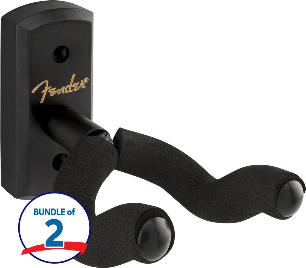 Fender Essentials Guitar Wall Hanger (2 Pack) - Black