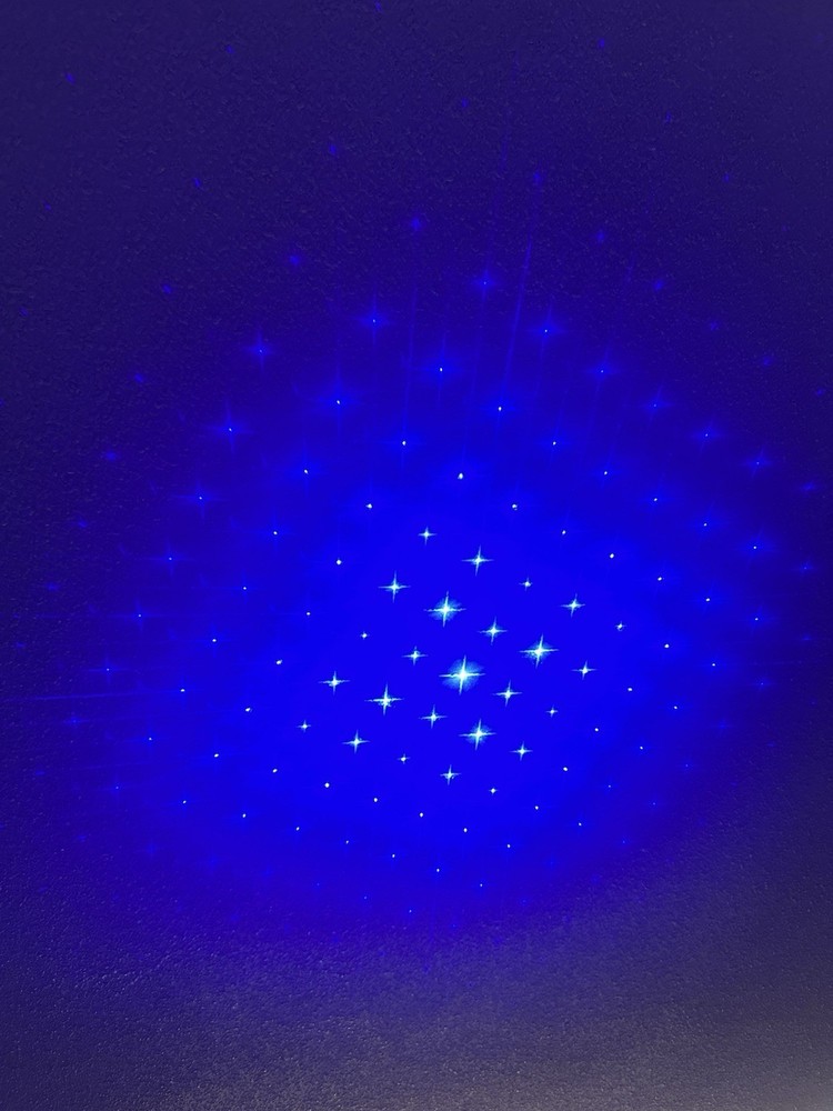 5W High Power Adjustable Blue Burning Laser Pointer Visible Dot Torch Light USB