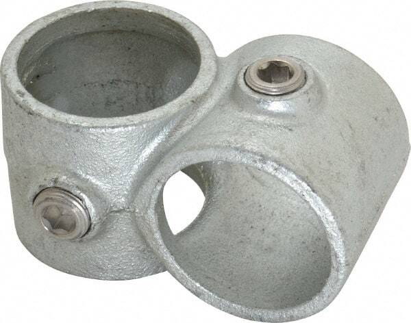 PRO-SAFE Galvanized Pipe Rail Fitting: 1-1/2" Pipe, Crossover, 1 Piece