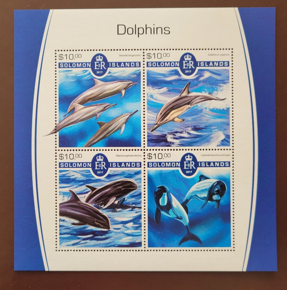 Solomon Island 2017 / Marine Life - Dolphins  / 4v ms