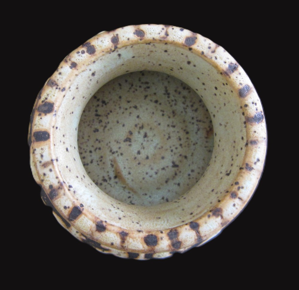 Small Planter Pot Hand Made Studio Glazed Pottery Decorated Signed 4”