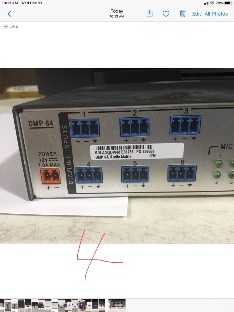 Extron DMP 64 Digital Matrix Audio Processor 60-1054-01 Tested