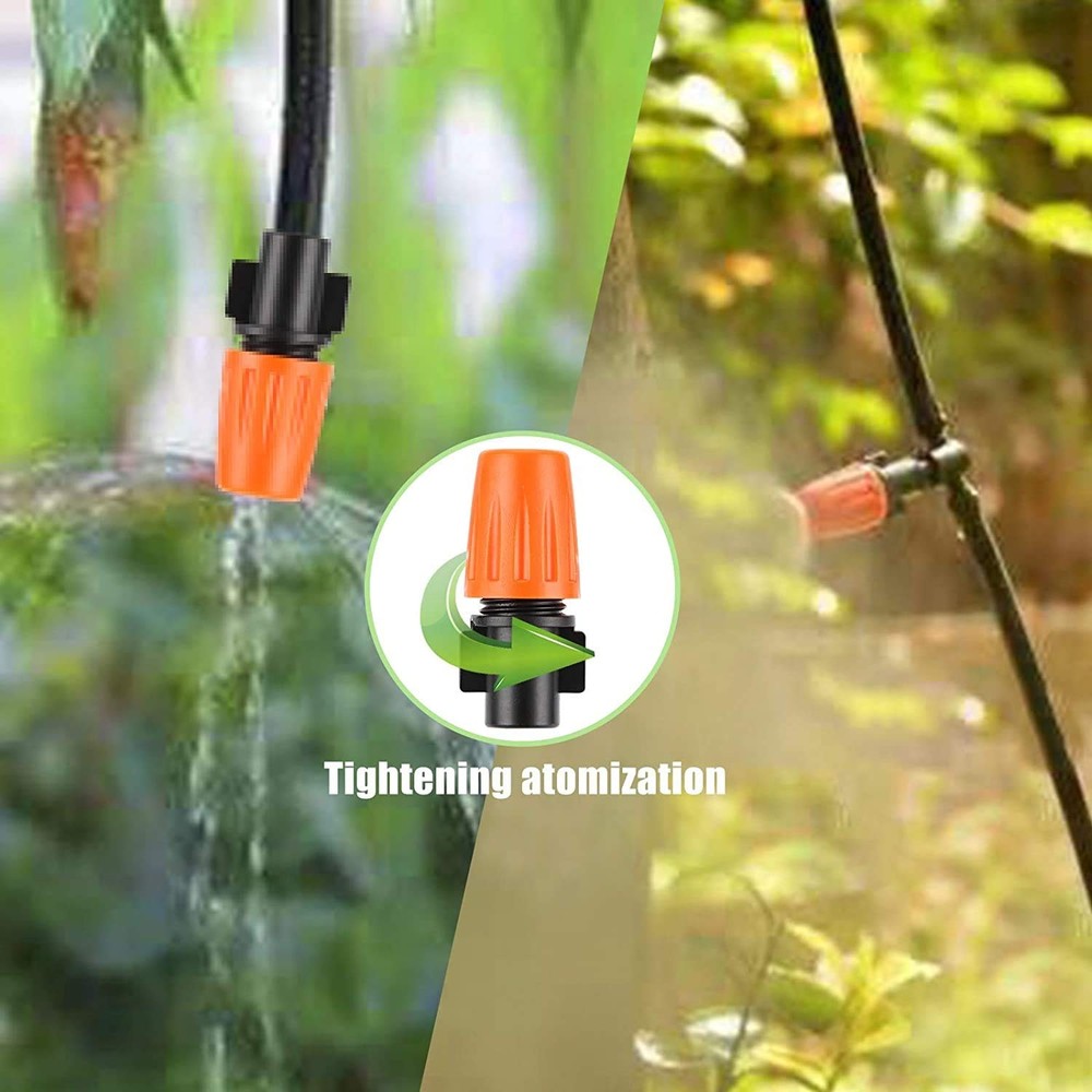 Garden Automatic Irrigation System 164FT 200 Pack Drip Irrigation Kit 1/4" Bl...