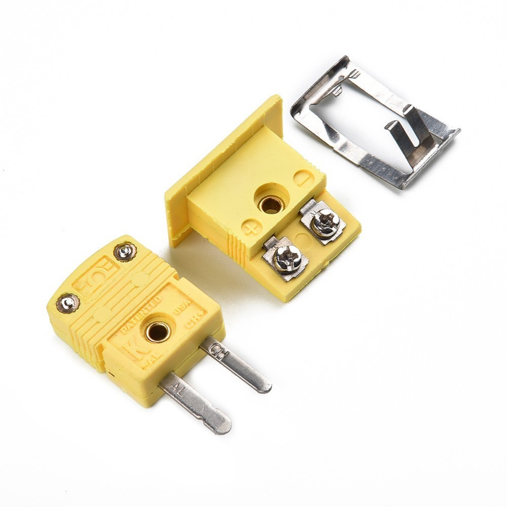 1 Set K-Type Thermocouple Miniature Socket & Panel Mount Alloy/Plug Connector