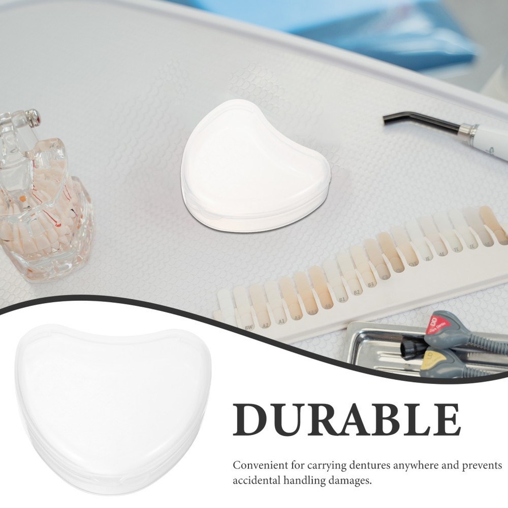 2 Pcs Denture Case Teeth Organizer Leakproof for Travel Soaker Container
