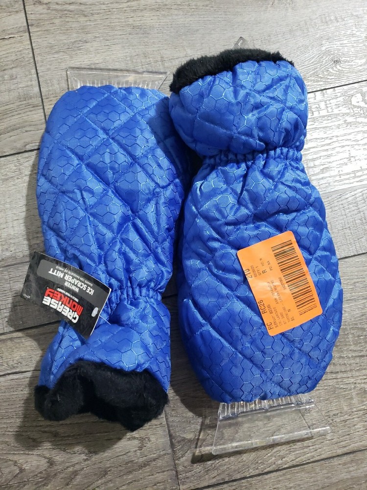 2pc Grease Monkey Mitt with Ice Scraper in Blue