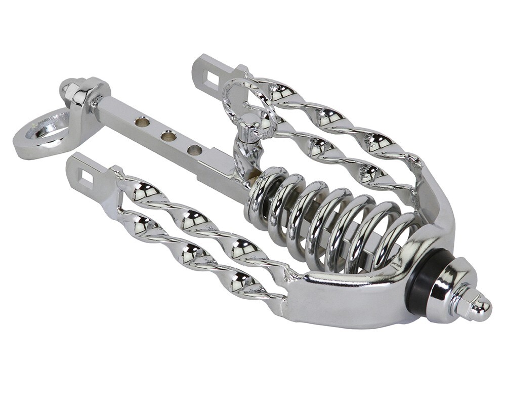 SPRING FORK SLAMMER W/DOUBLE FLAT TWISTED CROWN CHROME