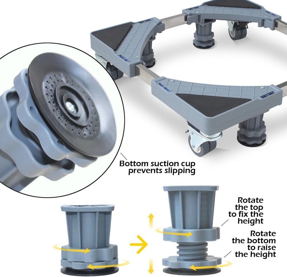 Multi-Functional Appliance Mover with Adjustable Base and 400 lbs Load Capacity