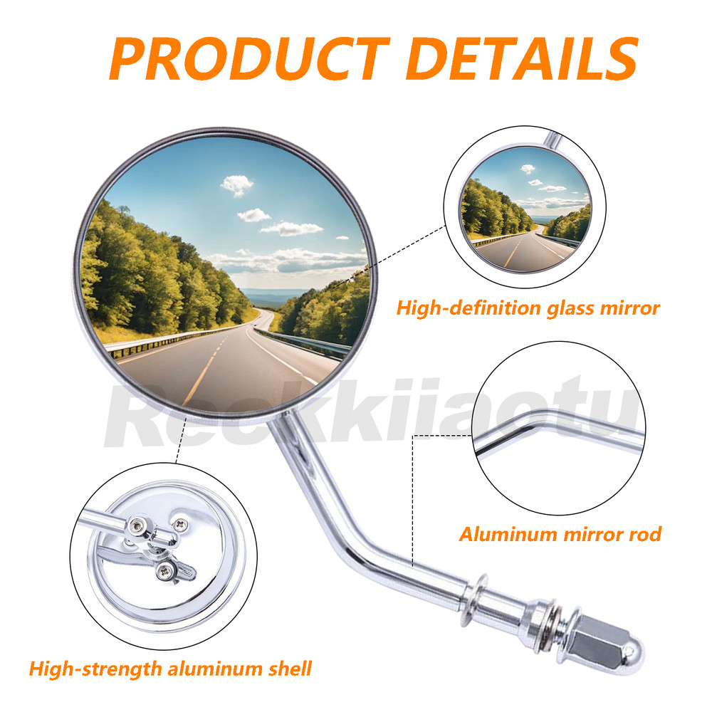 Chrome Motorcycle Wing Rearview Side Mirror For Hard Candy Custom FXS