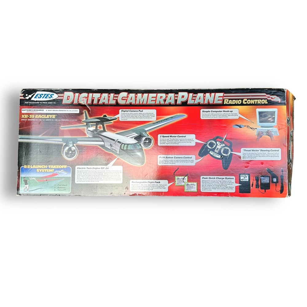 ESTES XB-39 EAGLEYE R/C REMOTE CONTROL AIRPLANE CAMERA PLANE