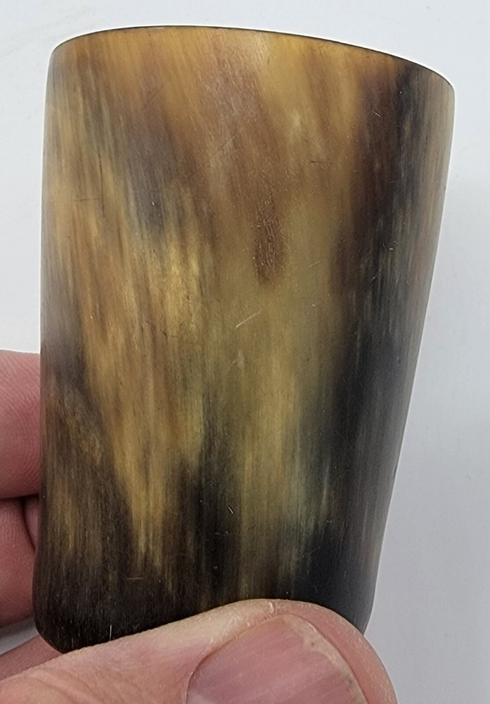 19th Century Cow Horn Cup With Glass Bottom