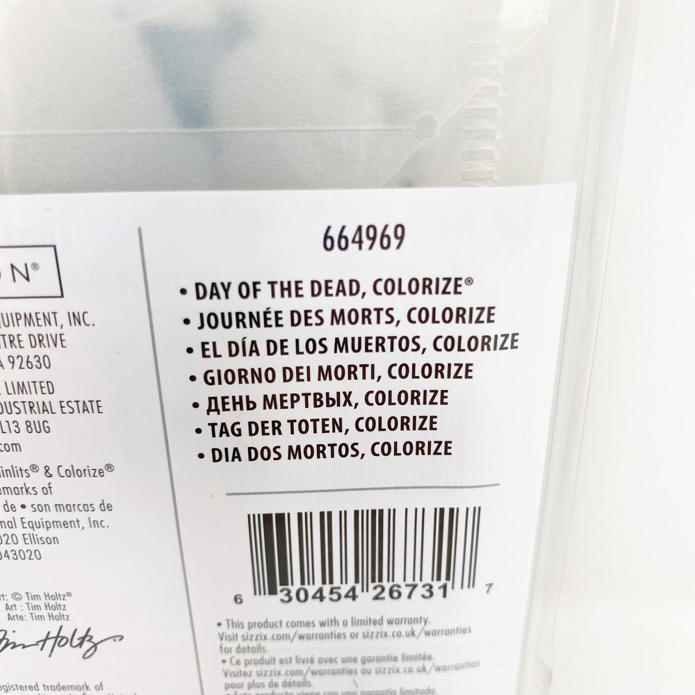 Sizzix Tim Holtz Thinlits Day of the Dead Colorize Cutting Dies 664969