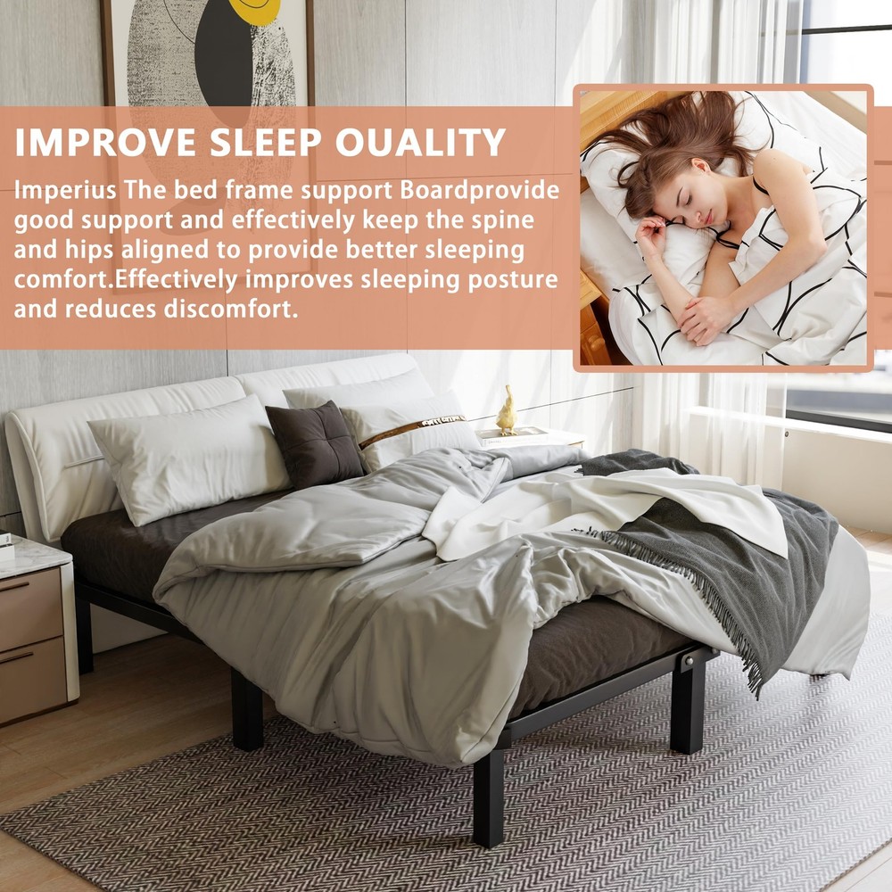 Imperius Foldable Box Spring Bunkie Board Bed Support Slats for Full Size Bed