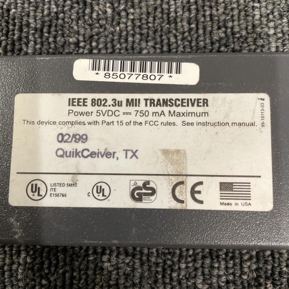IMC Quikceiver 100Base-x Micro Transceiver