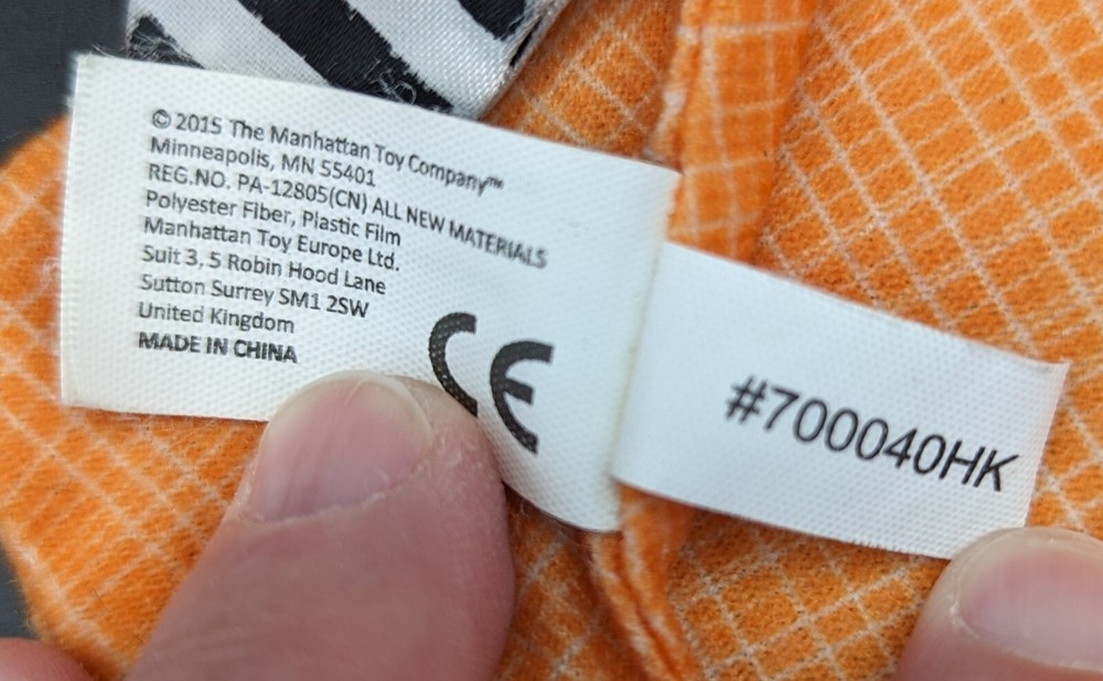 Manhattan Toy Teether Fox Soft Snuggle Toy Great Condition