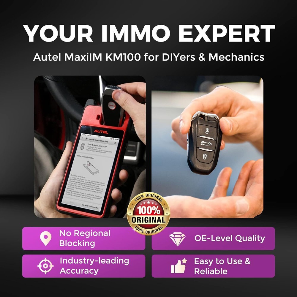 2025 Autel MaxiIM KM100 KM100E Key Fob Programming Tool Programmer Immobilizer