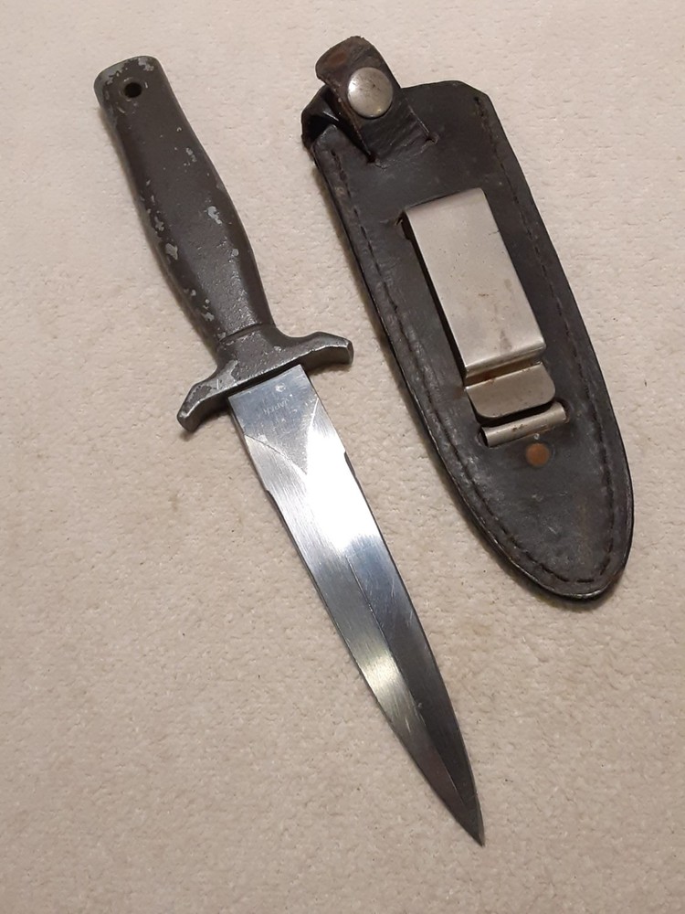 Parker Cut. Co. Boot Dagger Fixed Blade Knife W Leather Sheath