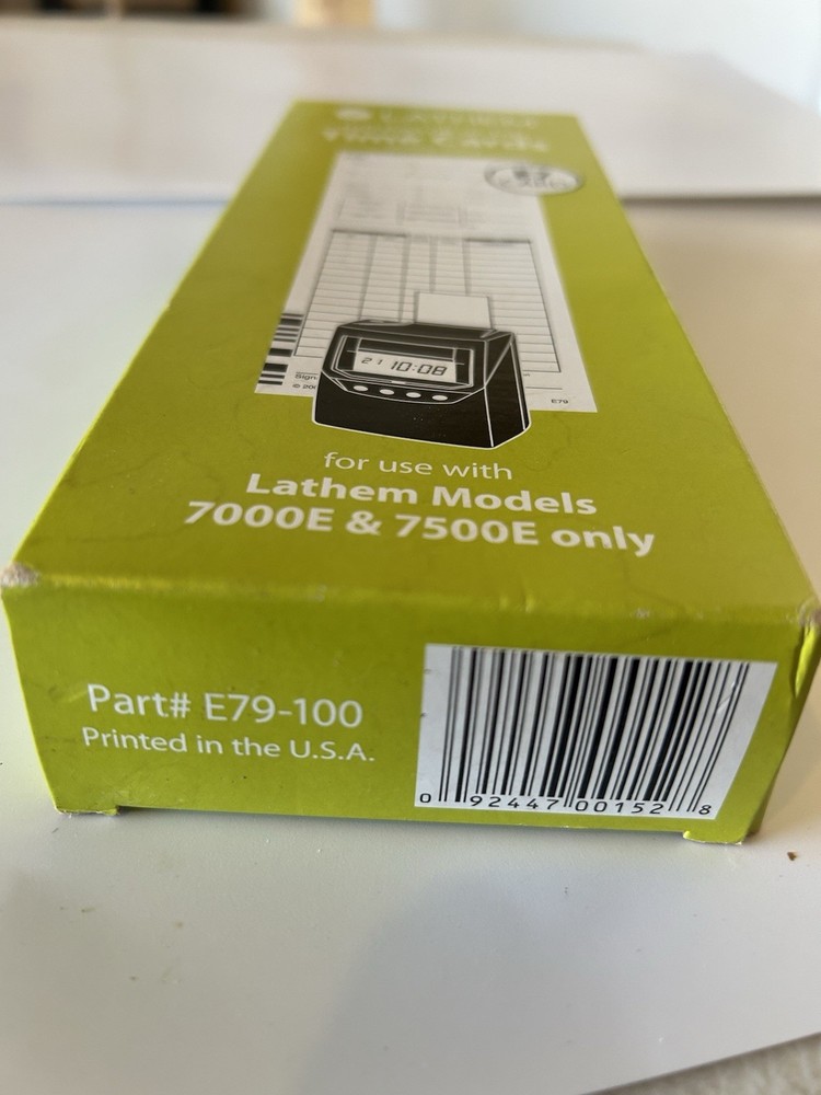 Lathem E7 Time Cards Weekly For Use With 7000E & 7500E Model E-79
