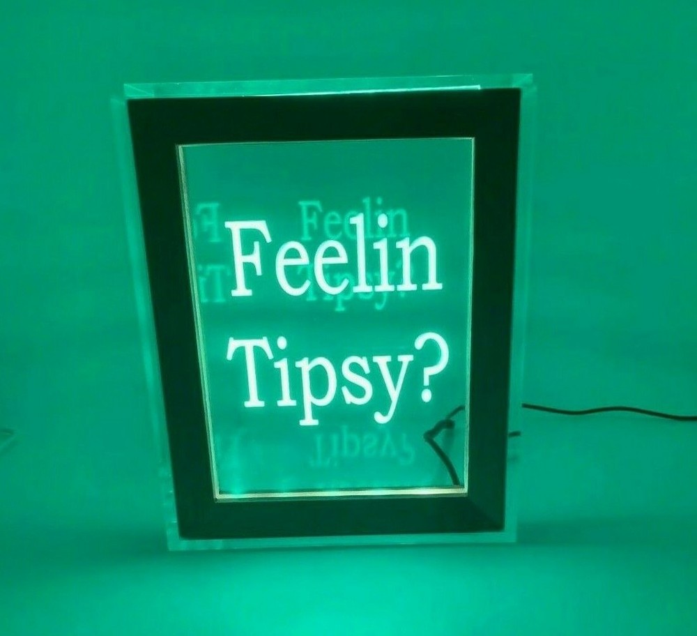 Personalized Tip Box Raffle Fund Raiser Donation Jar Engraved Light Changing LED