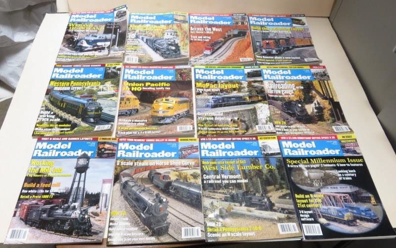 Model Railroader Magazine Complete Year 2000 - 12 Issues