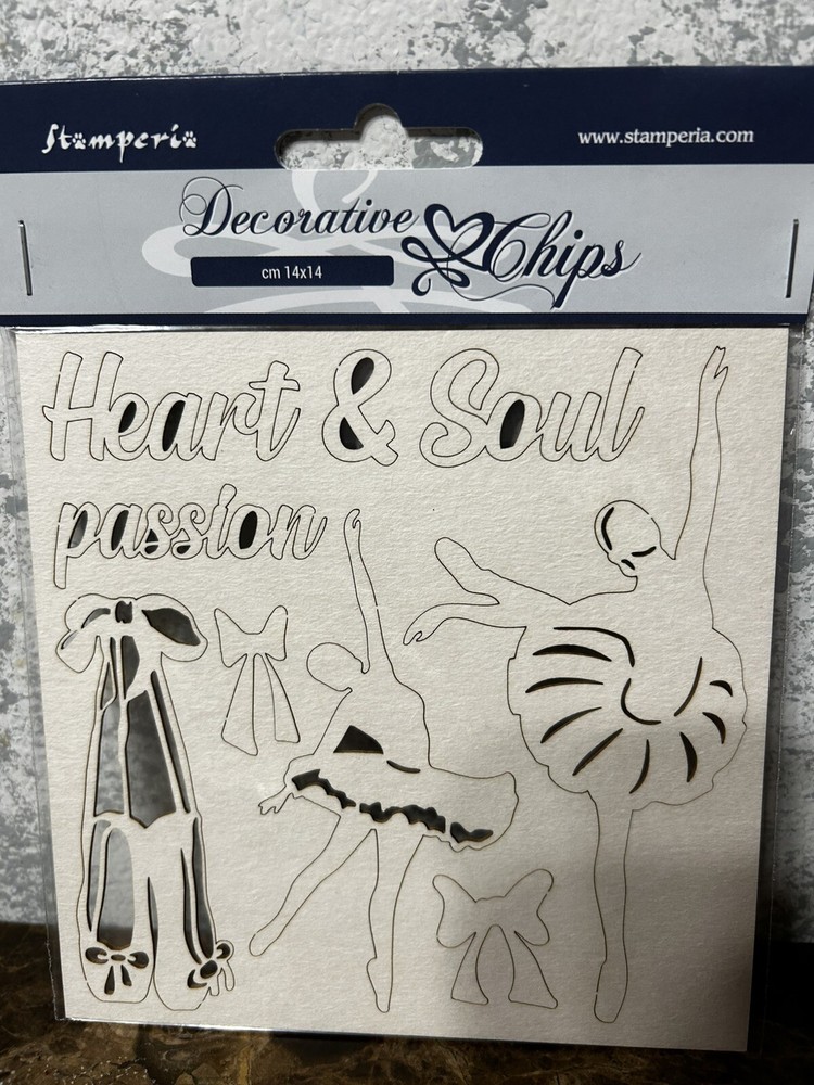 Stamperia Decorative chips light chipboard