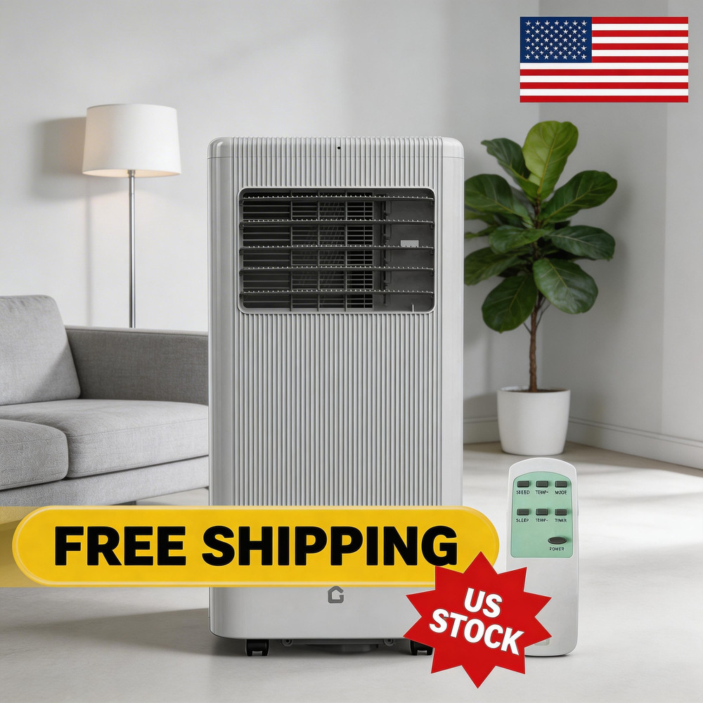 Np-10K Air Conditioner New A Gray Body + Gray Top Cover Portable Abs 1Pcs