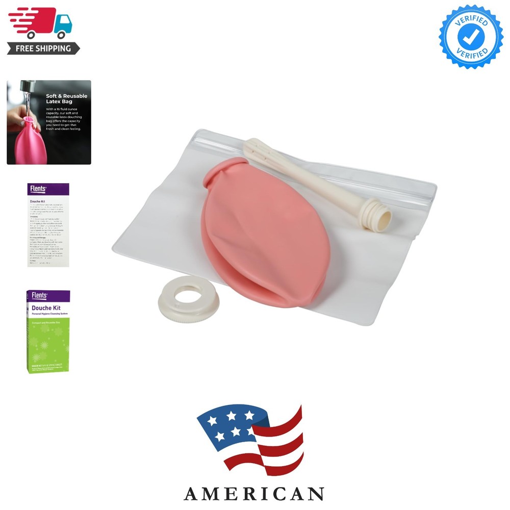 Reusable Douche Kit, Compact & Portable Feminine Hygiene System, 16 fl oz Cle...