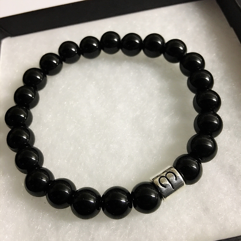 Aries Bracelet Black Obsidian Bead