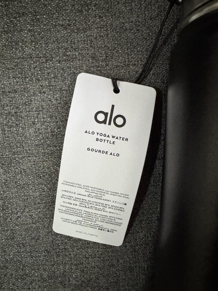 Alo Water Bottle Black NWT