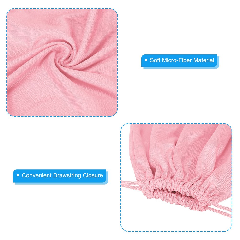 Ski Goggle Bag, 6 Pack Microfiber Snow Goggles Case Sleeve, Pink