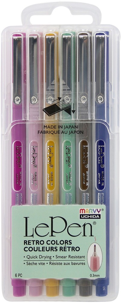 Le Pen Retro Set 6/Pkg