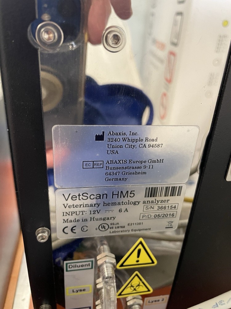 Abaxis VetScan HM5 Veterinary Hematology Analyzer