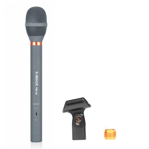 Professional Handheld Interviewing Microphone w/Brass Design - E-Image