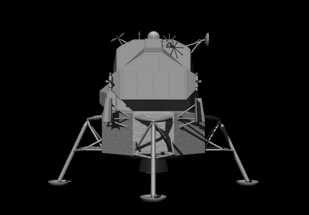 Lunar Module Apollo 11 - STL-OBJ FILES - FOR 3D printers
