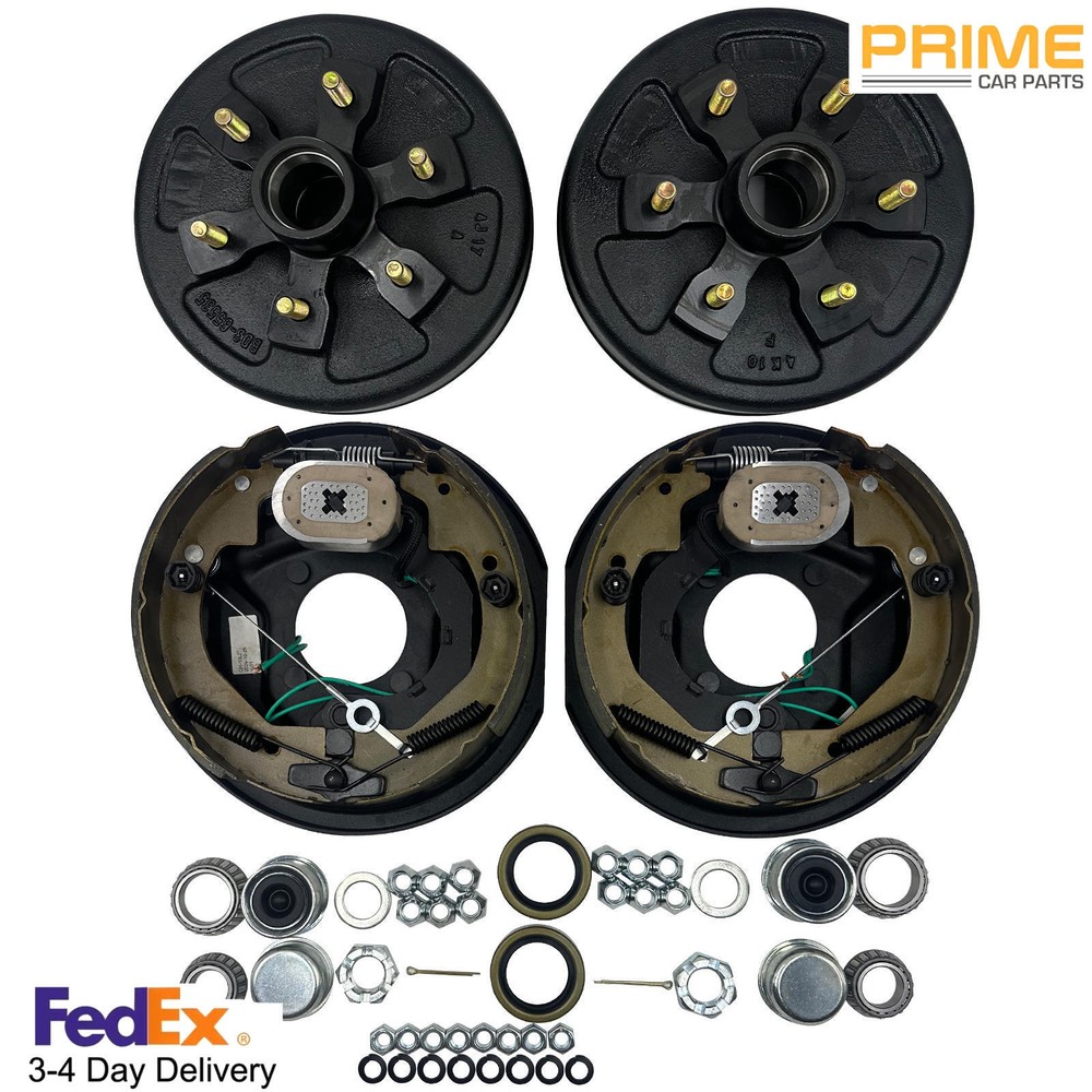 Electric Trailer Self Adjusting Brake 6-5.5" Hub Drum Kit For 3500 lb Axle New
