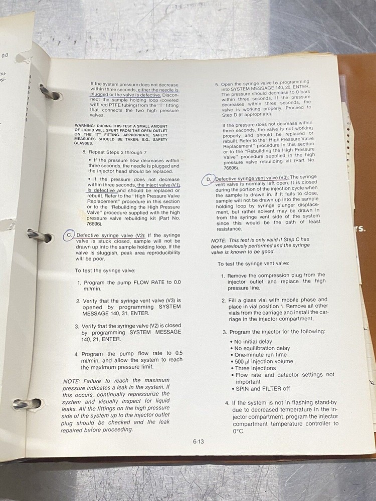 Waters 150C HPLC System - Users Guide / Instructions Manual