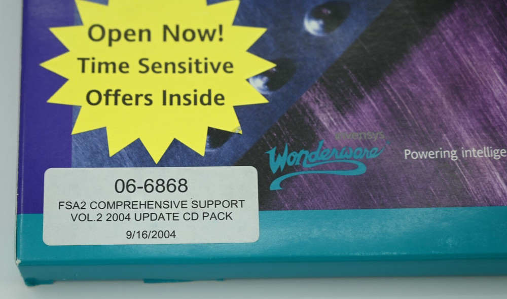 Invensys Wonderware FSA2 Customer Support Vol. 2 Update CD Pack 2004 06-6868
