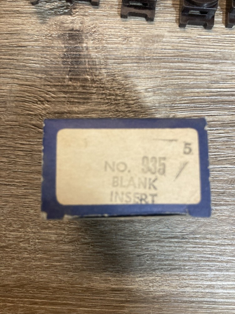 Eagle Interchange Line Blank Insert 935 Brown 5 Pack Vintage