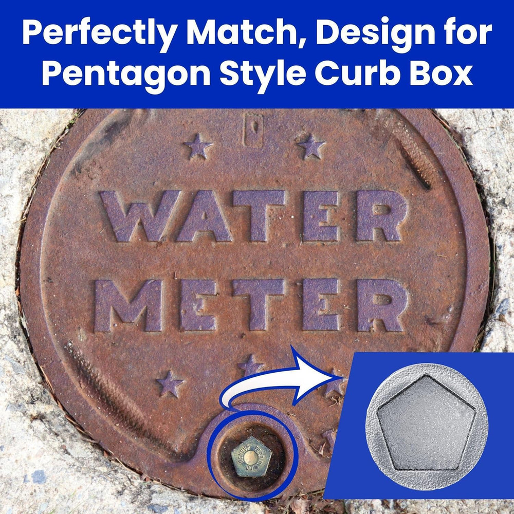 Curb Box for Pentagon Curb Boxes, Water Meter for Penta Socket, T Handle Penta