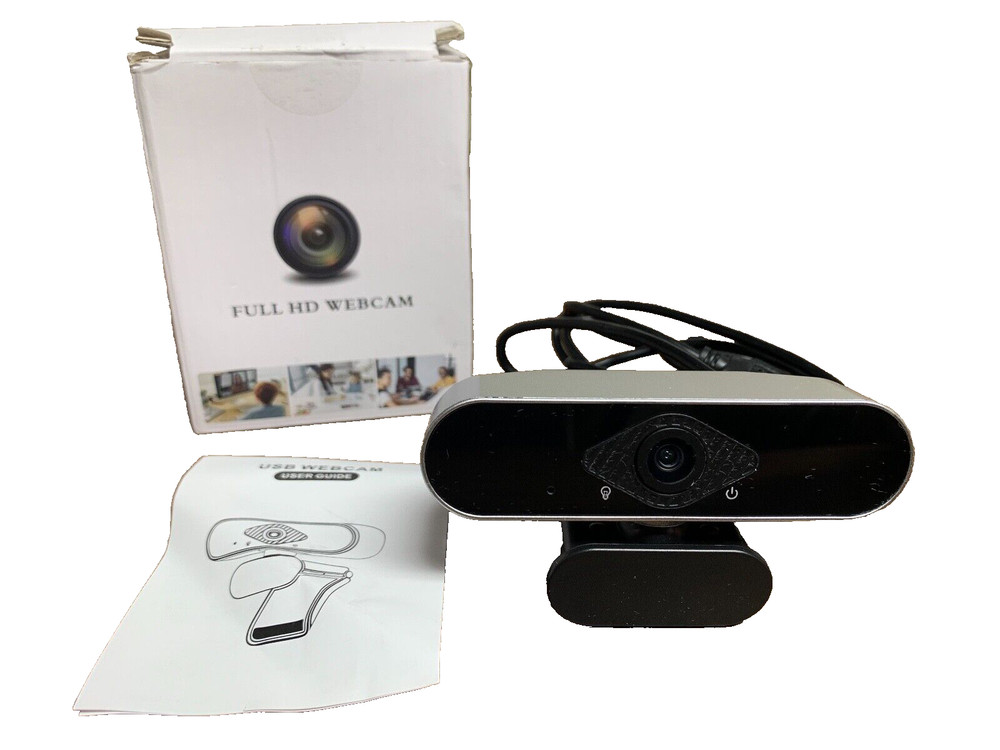 FULL 1080P HD BLACK WEBCAM FOR COMPUTER PAD TV . USB INPUT * OPEN BOX ITEM *