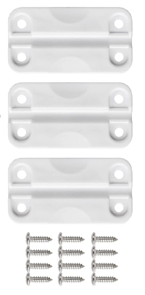 For Igloo Cooler Replacement (2) Latch, (3) Hinge, Screw Set White