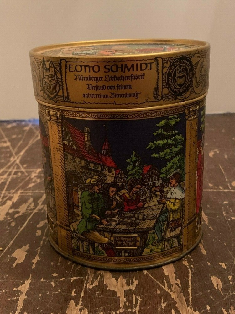 Vintage E Otto Schmidt German Candy Tin